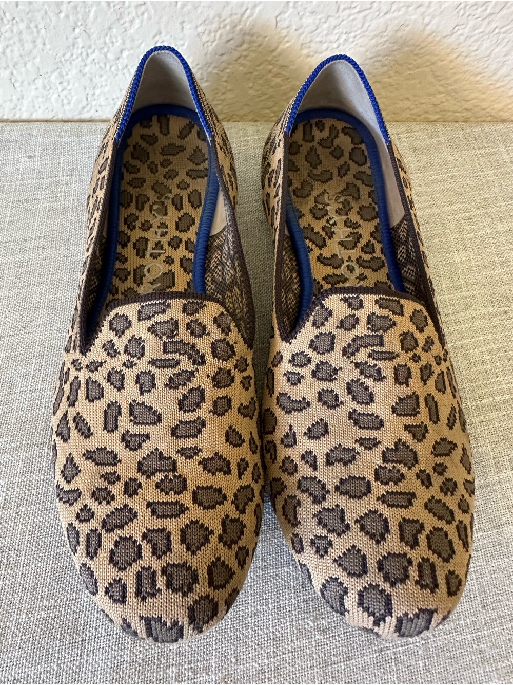 Rothy's “The Loafer” Leopard Print Slip-On Flats